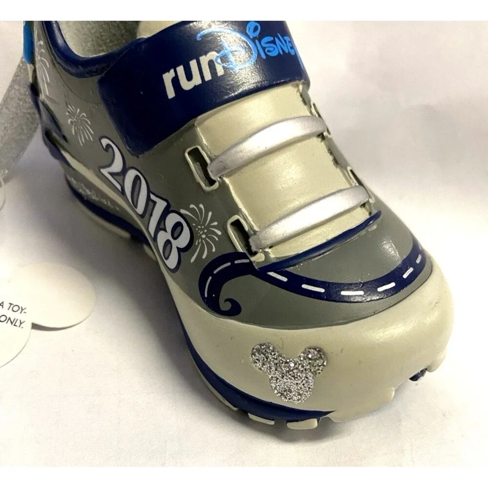 Run Disney 2018 Shoe Christmas Ornament Blue Walt Disney World Marathon Weekend